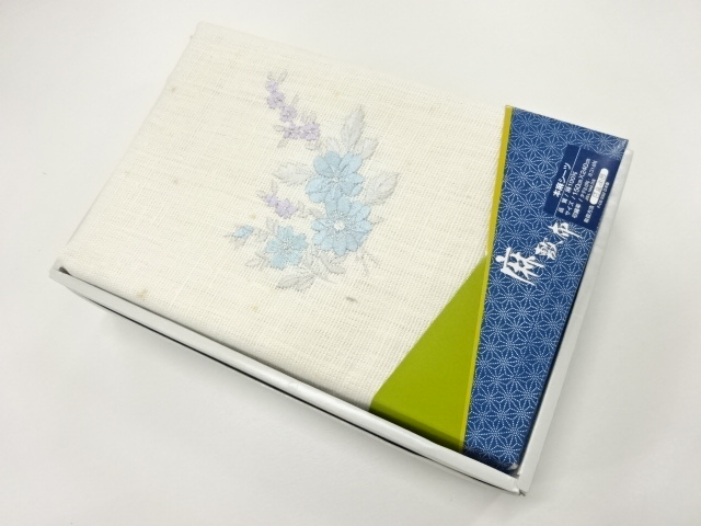JAPANESE KIMONO / ANTIQUE SHEET FOR BEDDING / EMBROIDERY / FLOWER